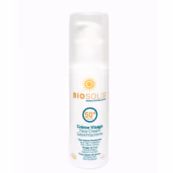 Biosolis Face Cream SPF50+, Crème d’écran solaire, Visage, Bouteille, Protection, Tous types de peau, 50 ml
