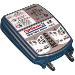 Chargeur De Batterie Optimate 3x2, 3 En 1 Boitier : Idéal Pour Tester / Charger 2 Batteries En Même Temps, De 2 À 50 Ah.