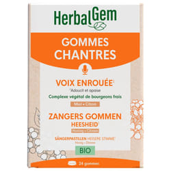 HerbalGem Gommes Chantres Bio 24 Gommes