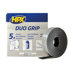 Fixation à clip réajustable HPX Duo Grip DG2502 - noir - 25mmx2m