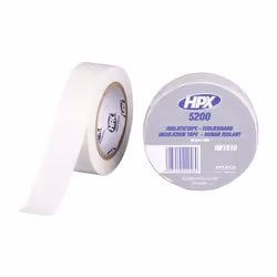 Ruban isolant PVC TAPE 5200, blanc, 15mm x 10m. Vendu à l'unité. Ruban isolant PVC Convient aussi bien pour l'isolation élect ...