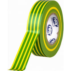 HPX - Ruban pvc Jaune-Vert pour électricien 19mm x 20m IE1920