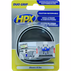 Adhésif : hot melt caoutchouc Support : polyamide Tenue en température : 90°C Épaisseur : 3,10mm Fixation extra forte à clip  ...