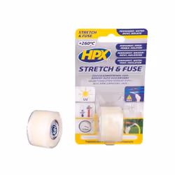 Ruban auto-vulcanisant stretch et fuse transparent, 25mm x 3m.Vendu à l'unité.Etanchéité à l'eau permanenteIsolation des câbl ...