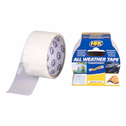 Adhésif transparent HPX AT4805 - All Weather Tape - 5m Le ruban HPX permet de réaliser des réparations en toute discrétion, i ...