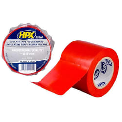 HPX - Ruban isolant pvc tape 52400, rouge, 50 mm x 10m