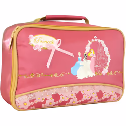 Petit sac à pique-nique Disney Princesses 1 compartiment zippé 1 poche filet Scratch pour une bouteille. Avec poignée de tran ...