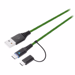 EgoGear SCH10-XX-GN câble USB 3 m USB A USB C Noir, Vert