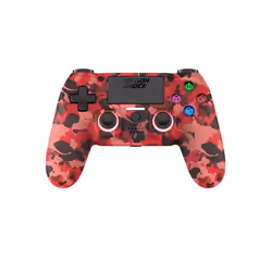 Dragonshock Mizar Camouflage, Rouge Bluetooth Manette de jeu Analogique/Numérique PlayStation 4