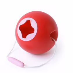 Quut 171379, Seau, ABS, Polyéthylène haute densité (HDPE), Polypropylène (PP), Caoutchouc thermoplastique (TPR), Rose, Rouge