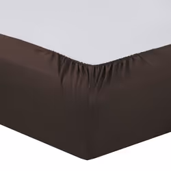 Vision - Drap housse Chocolat - 160x200cm - 100% coton