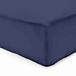 Vision - Drap housse Marine - 90x190cm - 100% coton