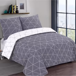 VISION Parure de couette Hugo en Flanelle - 220 x 240 cm - Gris anthracite
