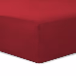 Vision - Drap housse Rouge - 140x190cm - 100% coton