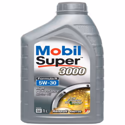 Huile moteur 5W-30 Synthétique - MOBIL - Super 3000 - Formula-R -bidon 1L -  haute performance anti-pollution