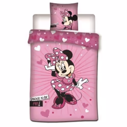 Parure de lit - DISNEY - Minnie - 140x200 cm - 100% microfibre - Lavable 40°C