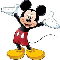 Autocollant mural - Disney - Mickey Mouse - 3 pieds - Vinyle - Décoration enfantine