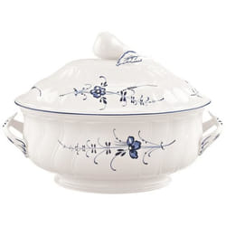 Villeroy & Boch 1023412360 Plat de service Porcelaine Bleu, Blanc Rond Bol de service