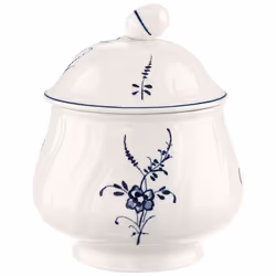 Villeroy & Boch Old Luxembourg, Bleu, Blanc, Porcelaine, Rond, Porcelaine, Bleu/Blanc, Couvercle amovible