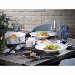 Villeroy & Boch 1023412700 assiette Assiette à soupe Rond Porcelaine Bleu, Blanc 1 pièce(s)