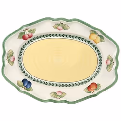 Villeroy & Boch French Garden Fleurence, Assiette de service, Porcelaine, Multicolore, Ovale, 370 mm, 1,2 kg