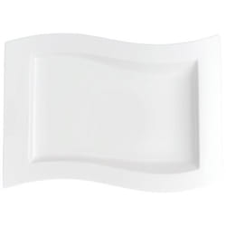 Villeroy & Boch 1025252699 Plat de service Porcelaine Blanc Rectangulaire Dessous de plat