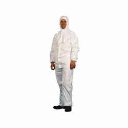 Non tissé Tyvek. Combinaison à capuche en 3 parties pour un ajustement optimal (particulièrement adaptée au port du masque).  ...
