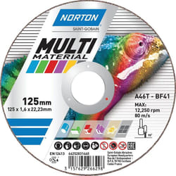 Norton - Disque à tronçonner multimatériaux ø 230 épaisseur 1,9 mm alésage 22,2 mm