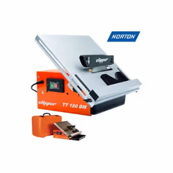 Scie de carrelage Norton Clipper compacte et légère, facilement transportable grâce à sa malette de protection. Machine livré ...