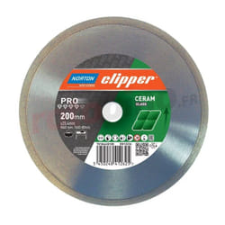 Norton - Disque diamant pro ceramic Glass Ø200 x 25,4 mm clipper
