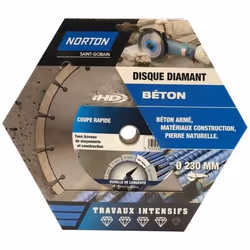 Disque diamant intensif segmenté pour matériaux de construction NORTON,Diam230mm