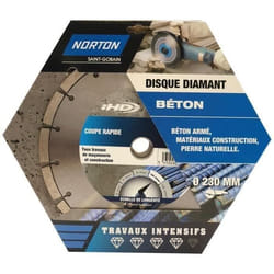 Disque diamant intensif segmenté pour matériaux de construction NORTON,Diam230mm