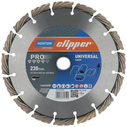 Norton - Clipper 70184603038 - Lame diamantée de pour matériaux de construction de (230 mm, diamètre 22,23 mm)