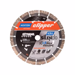Le disque diamant 4x4 Silencio de Norton Clipper est destiné à la découpe et au tronçonnage des matériaux de construction (bé ...