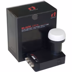 Inverto IDLB-QUDL40-ULTRA-OPP convertisseur abaisseur de fréquence Low Noise Block (LNB) 10,7 - 11,7 GHz Noir