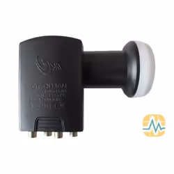 LNB QUAD - GTSAT - GT-QD40M - 4 Décodeurs - Plage de Fréquences 10.7-12.75 GHz - Protection Pluie