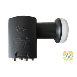 LNB QUAD - GTSAT - GT-QD40M - 4 Décodeurs - Plage de Fréquences 10.7-12.75 GHz - Protection Pluie