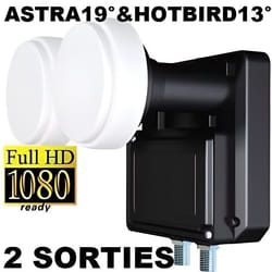 Inverto IDLB-TWNM21-MNOO6-8PP convertisseur abaisseur de fréquence Low Noise Block (LNB) 10,7 - 11,7 GHz Noir