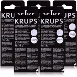 Lot de 5 boîtes de pastilles détergentes pour Cafetière. Référence de la pièce : XS300010*5, Marque : KRUPS.