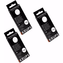 Lot de 3 boîtes de pastilles détergentes pour cafetière, Expresso KRUPS XS300010 Appareils compatibles : [CAFETIÈRE, EXPRESSO ...