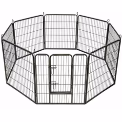Ce produit vous est livré en 8 panneaux. Un panneau inclut une porte d'accès pour vous faciliter l'entrée de vos animaux. Vou ...