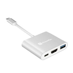 XtremeMac XAH-HUC-03 station d'accueil Avec fil USB 3.2 Gen 1 (3.1 Gen 1) Type-C Aluminium, Blanc