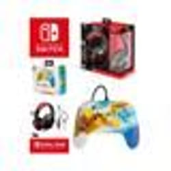 Pack Manette SWITCH Filaire Nintendo Pokémon Pikachu CHARGE Officielle + Casque Gamer PRO H3 Rouge SPIRIT OF GAMER SWITCH