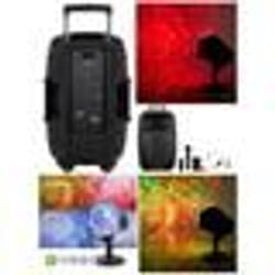 SONO PORTABLE 15’’ PRO sur batterie PARTY KARAOKE BLUETOOTH 250W USB TWS MSD + MICRO-MAIN SANS FIL + MICRO-SERRE TETE + JEUX DE