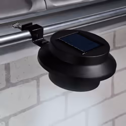 Lampes solaires LED de gouttière - VIDAXL - 2 pcs - Noir - Energie solaire - Contemporain