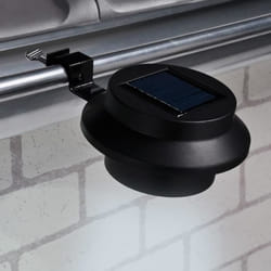 Lampes solaires LED de gouttière - VIDAXL - 2 pcs - Noir - Energie solaire - Contemporain