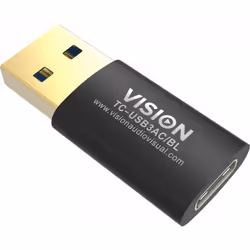 Vision TC-USB3AC/BL changeur de genre de câble Noir