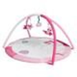 Tapis D Eveil Educatif Rond Avec Arches Rose - Tapis Bebe