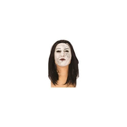Masque latex femme zombie cheveux noirs Adulte - Halloween