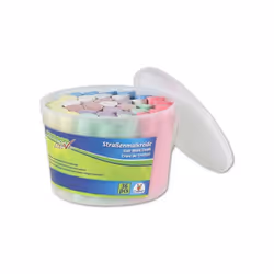 Pot / Seau De 36 Craies De Trottoir Couleurs Assorties - Craies Geantes Multicolores Cour De Recreation - Enfant